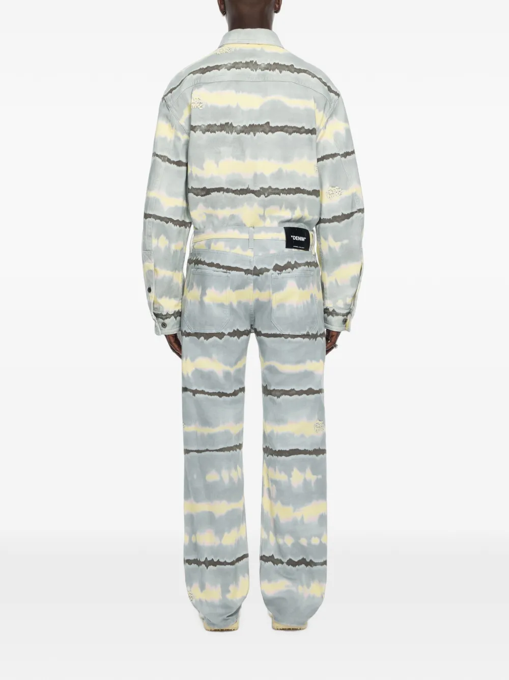 Off-White Jeans met tie-dye print Blauw