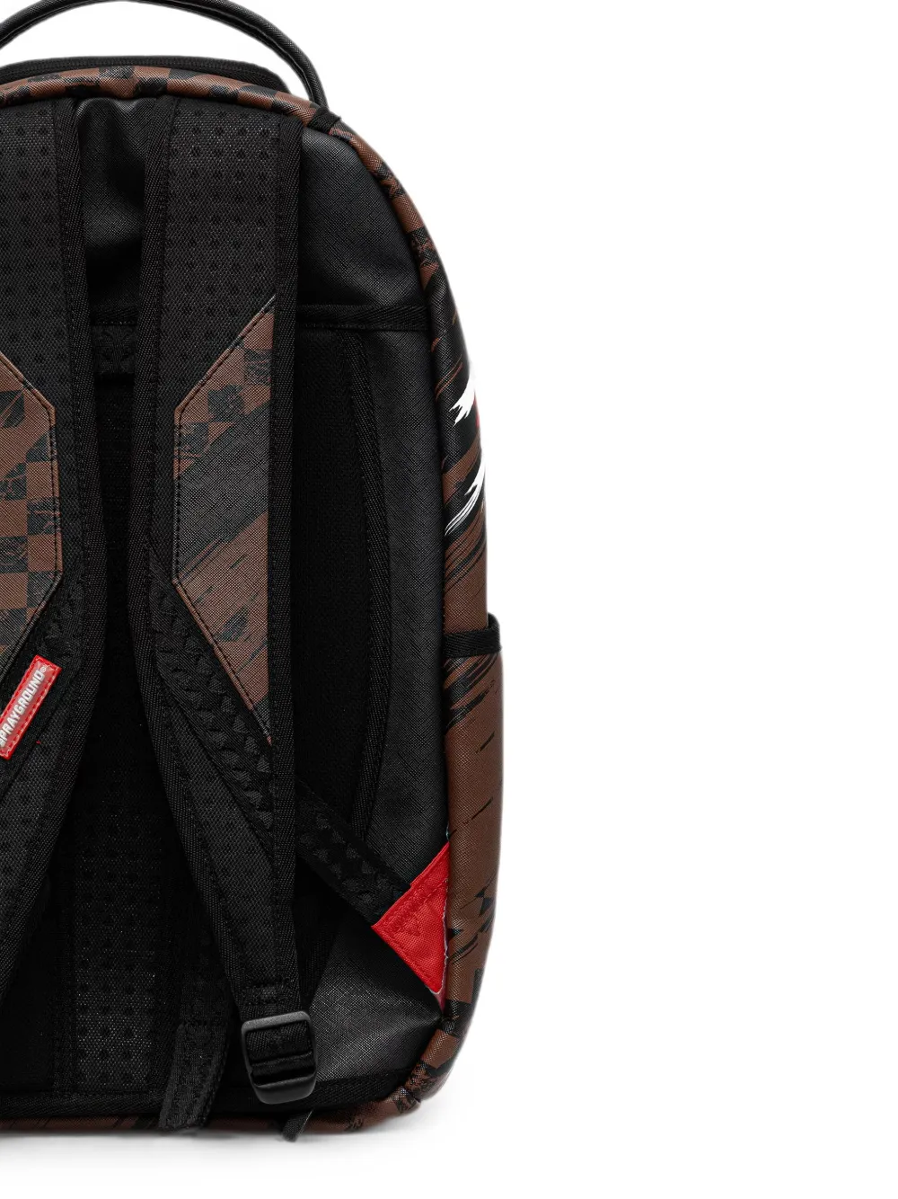 Sprayground Geruite rugzak met haai-print Bruin