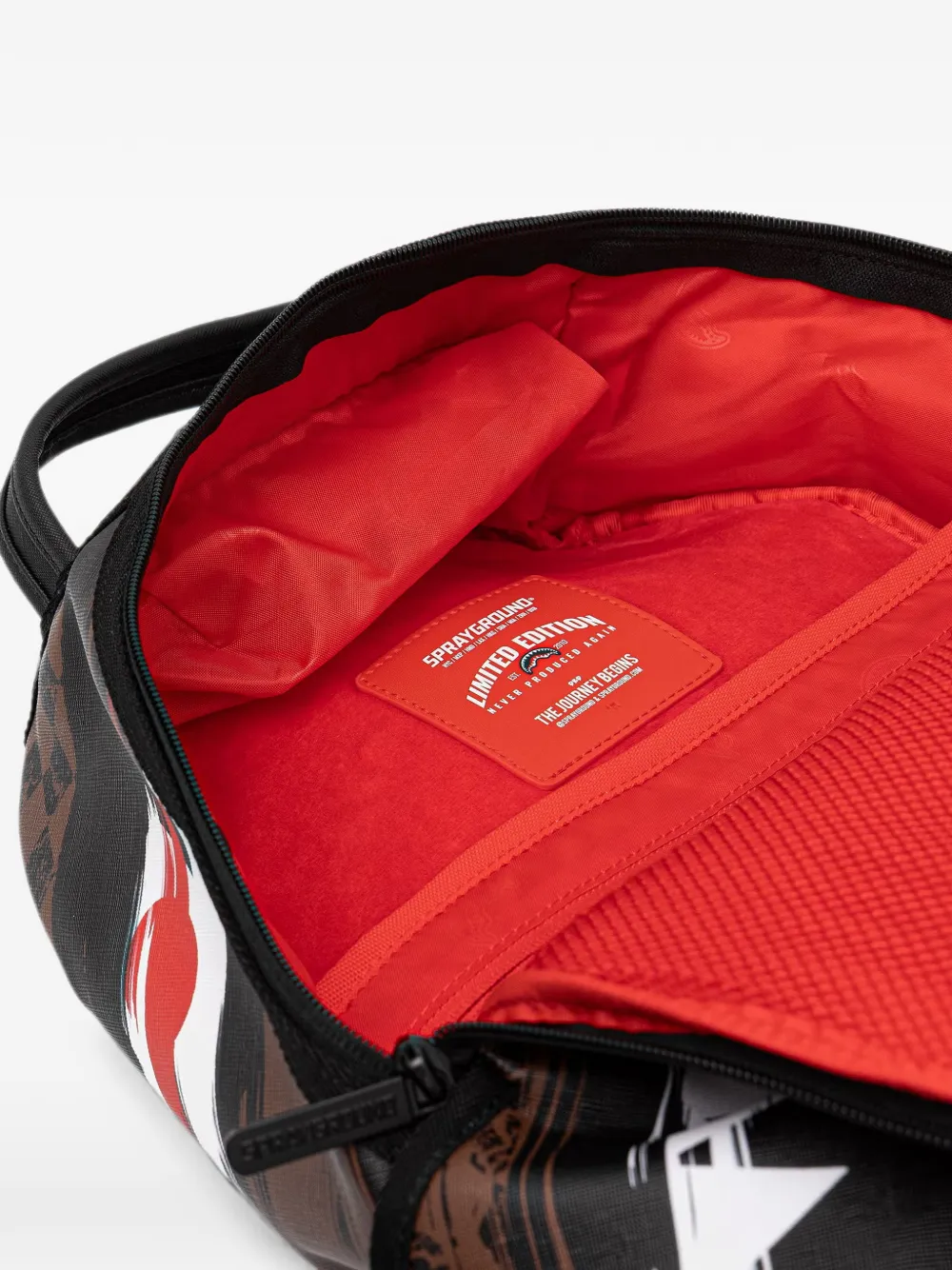 Sprayground Geruite rugzak met haai-print Bruin