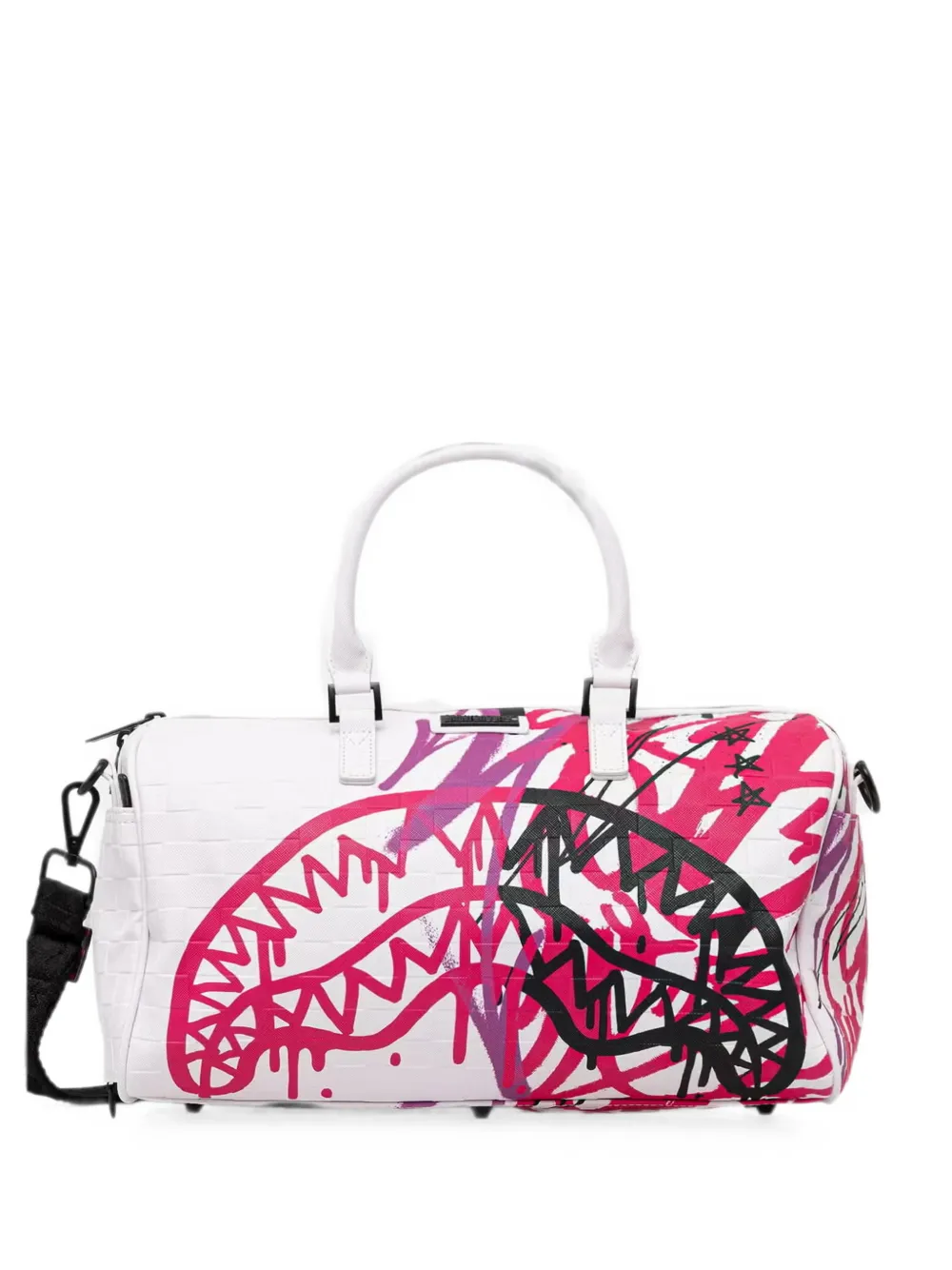 Sprayground Shark-print holdall bag - Weiß