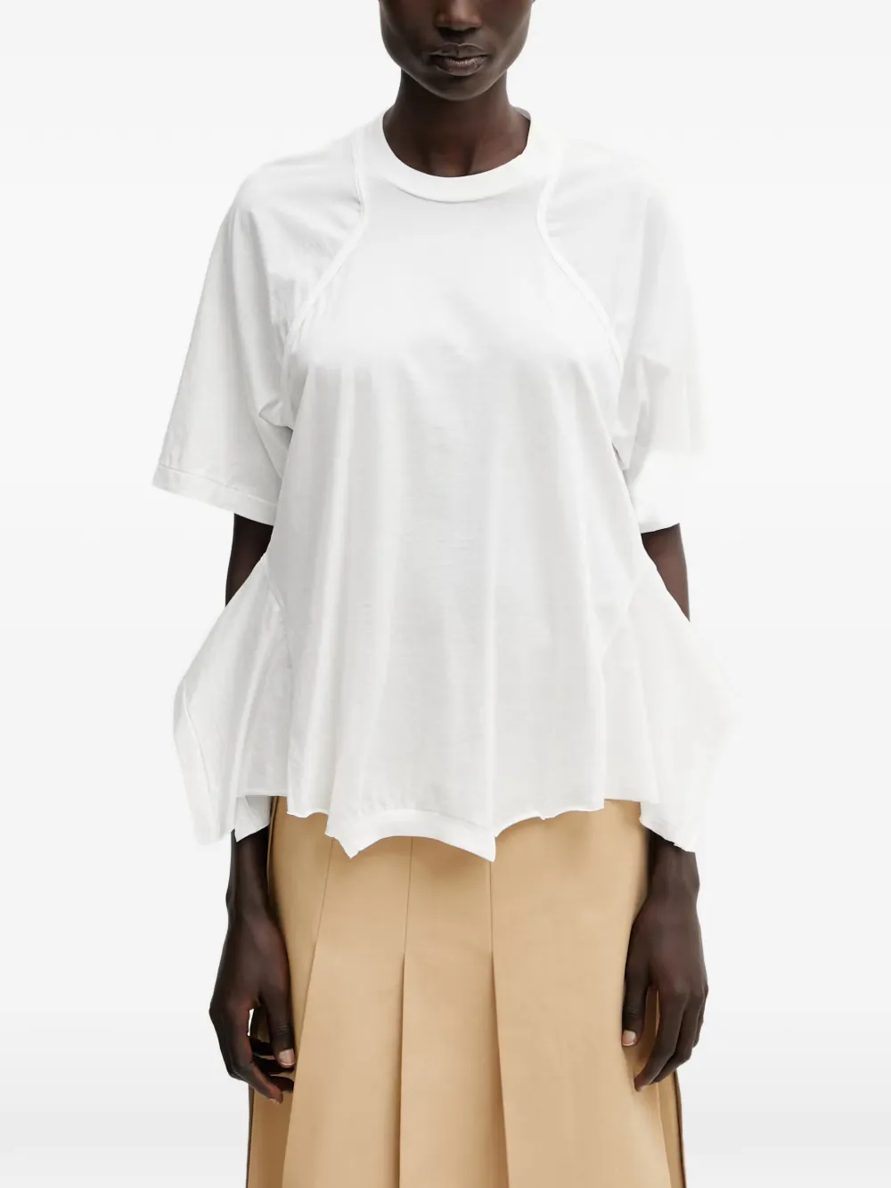 Undercover ruffled-trim T-shirt - Bianco