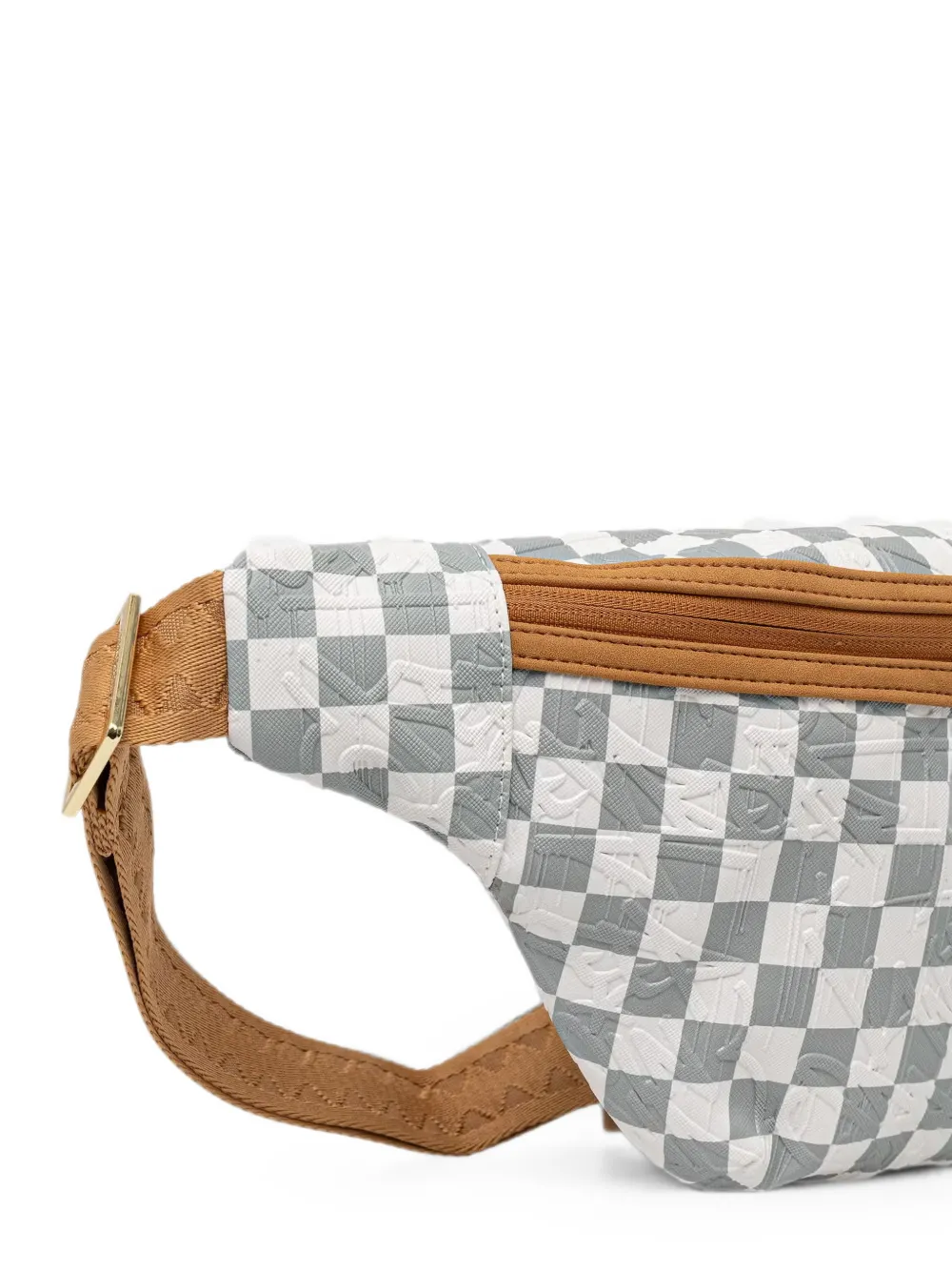 Sprayground Geruite heuptas met logo-reliëf Wit