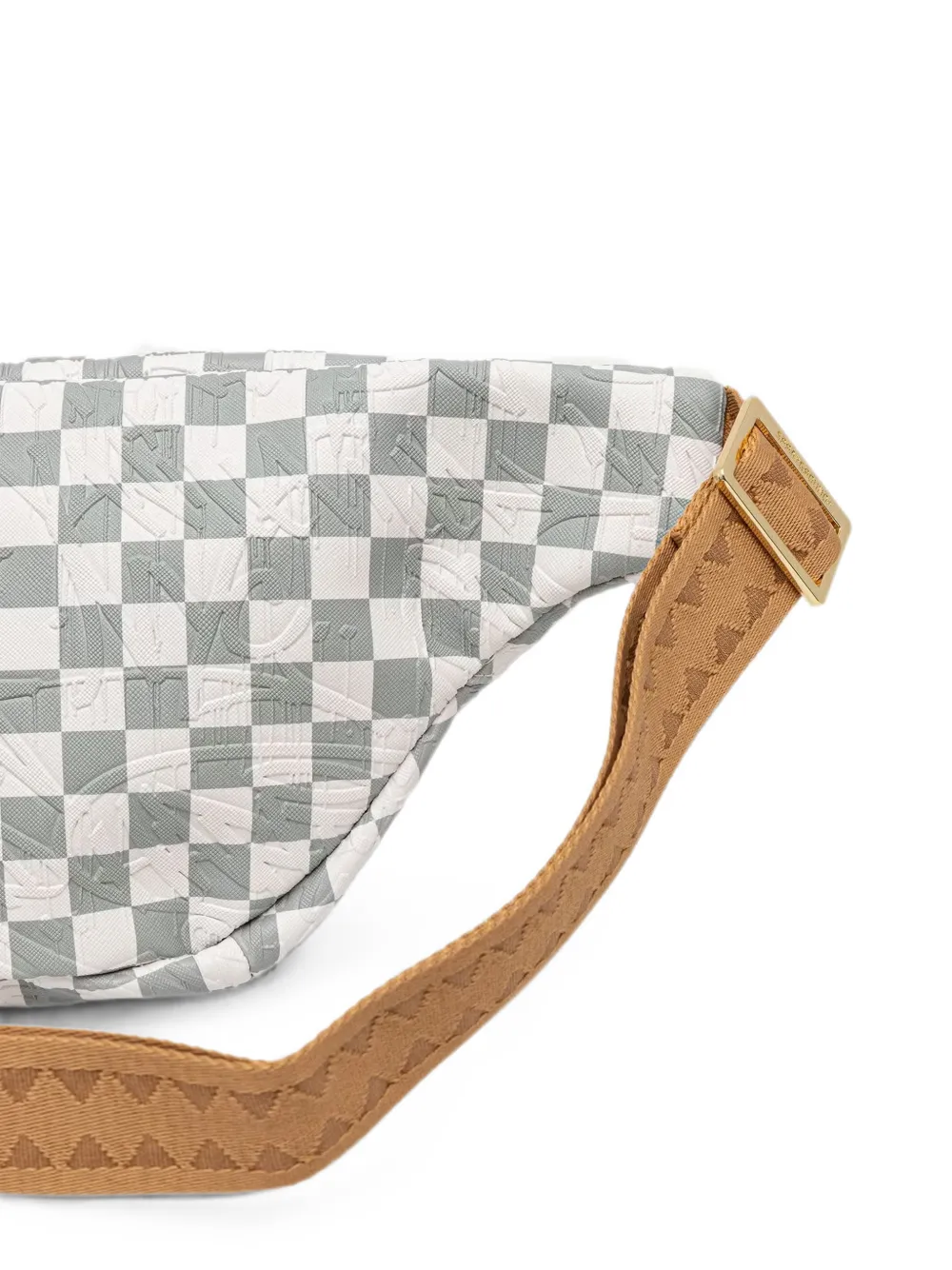 Sprayground Geruite heuptas met logo-reliëf Wit