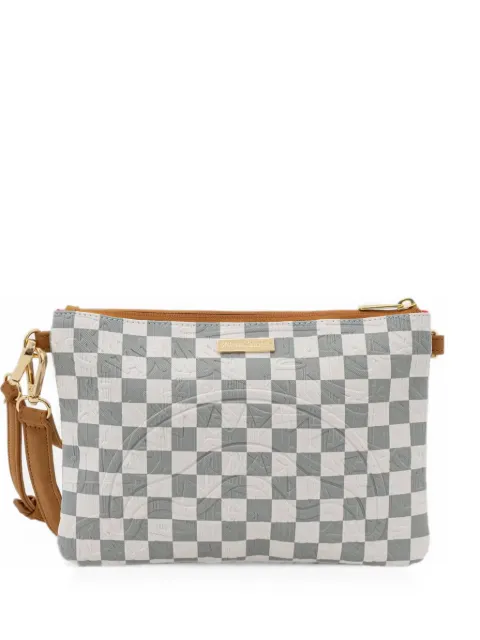 Sprayground check-pattern embossed shoulder bag