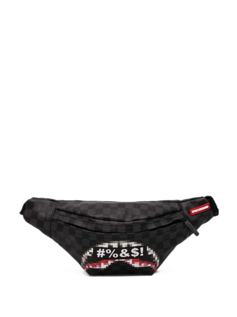 Sprayground check-pattern pixel-print belt bag - Nero