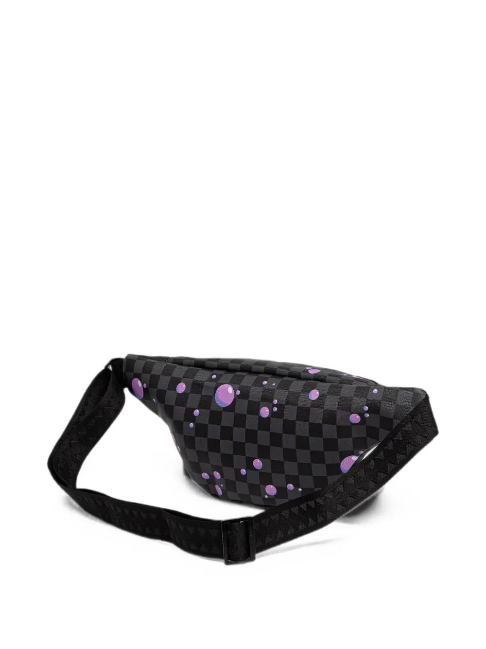 Sprayground Purple Slime geruite heuptas met haai-detail Zwart
