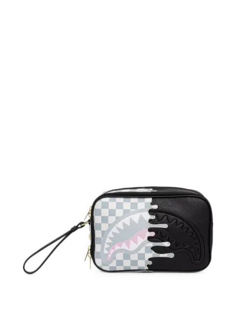 Sprayground check-print Shark make up bag