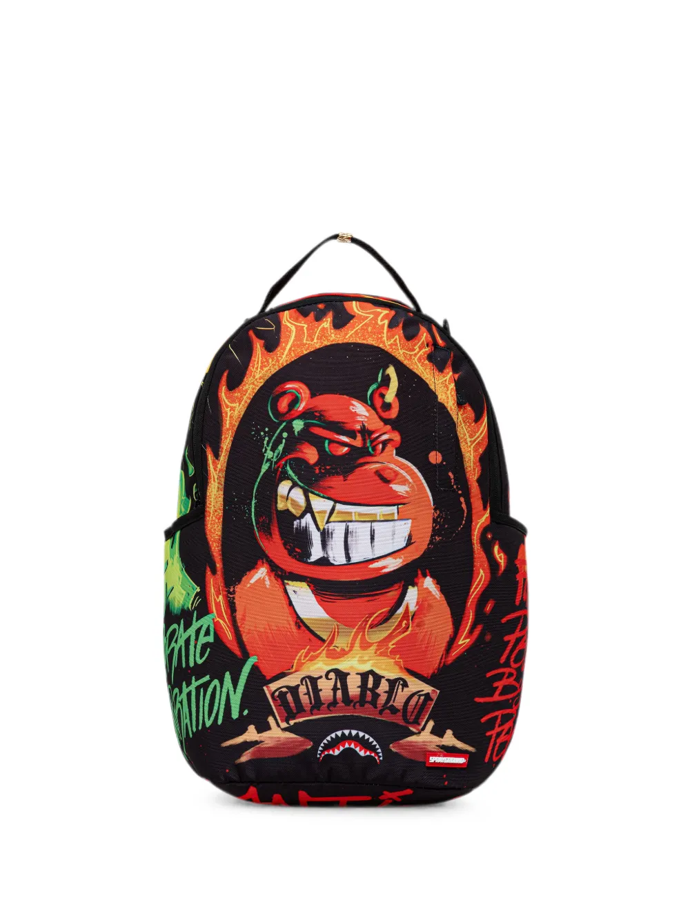 Sprayground Diablo Billion Burdin graphic-print zip-around backpack - Schwarz