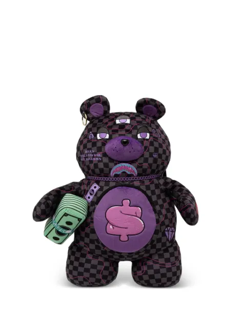 Sprayground checkered teddy-bear backpack