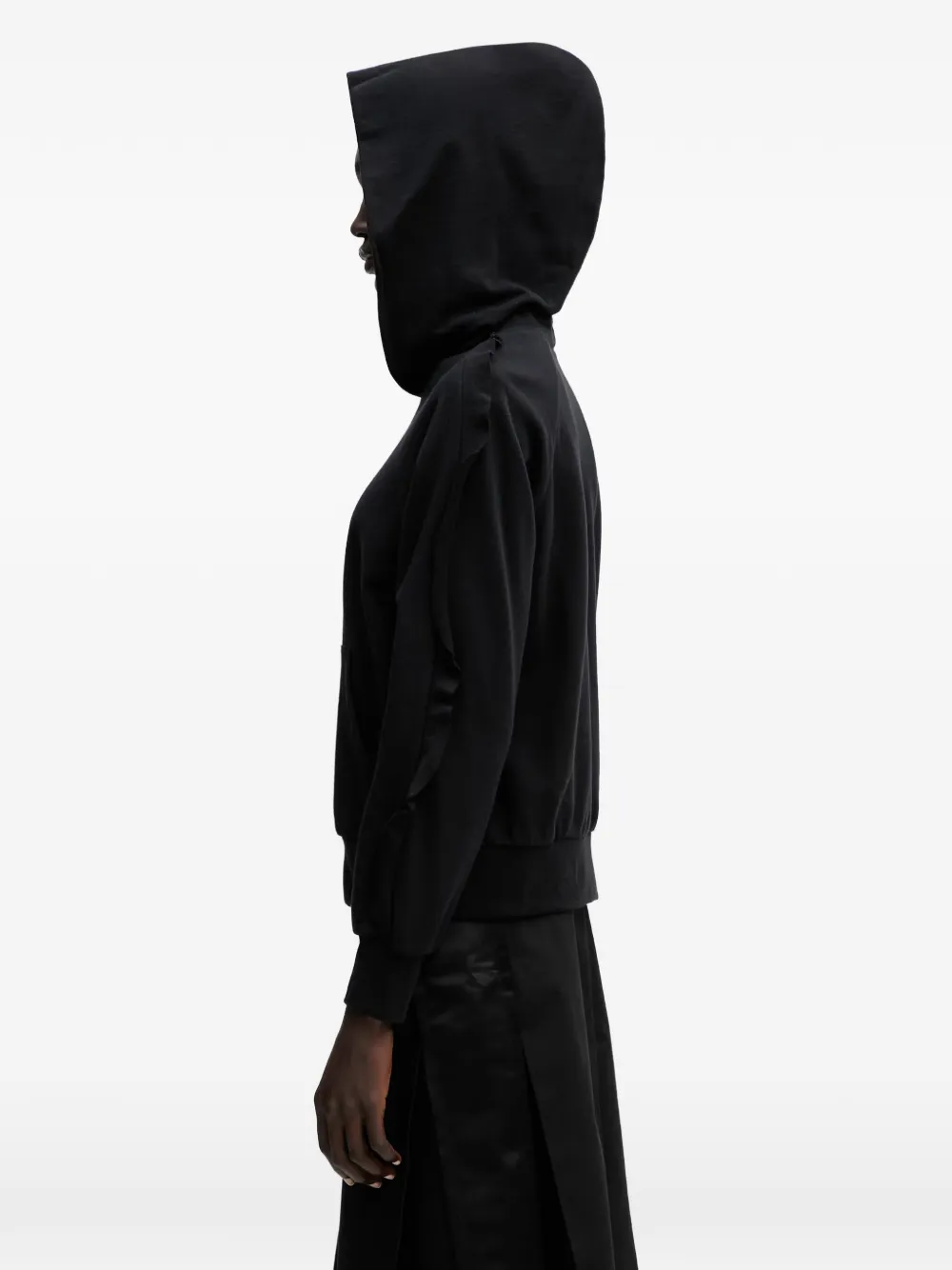 Undercover Hoodie met ruches Zwart