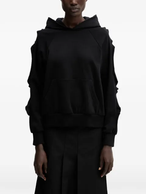Undercover sudadera con capucha de manga con volantes