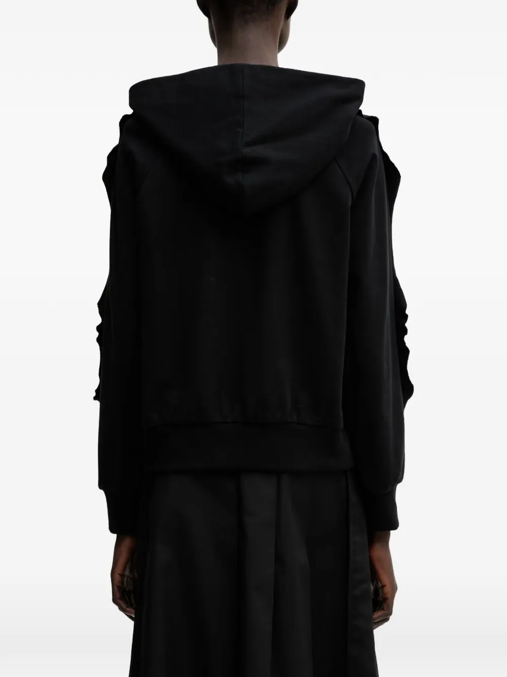 Undercover Hoodie met ruches Zwart