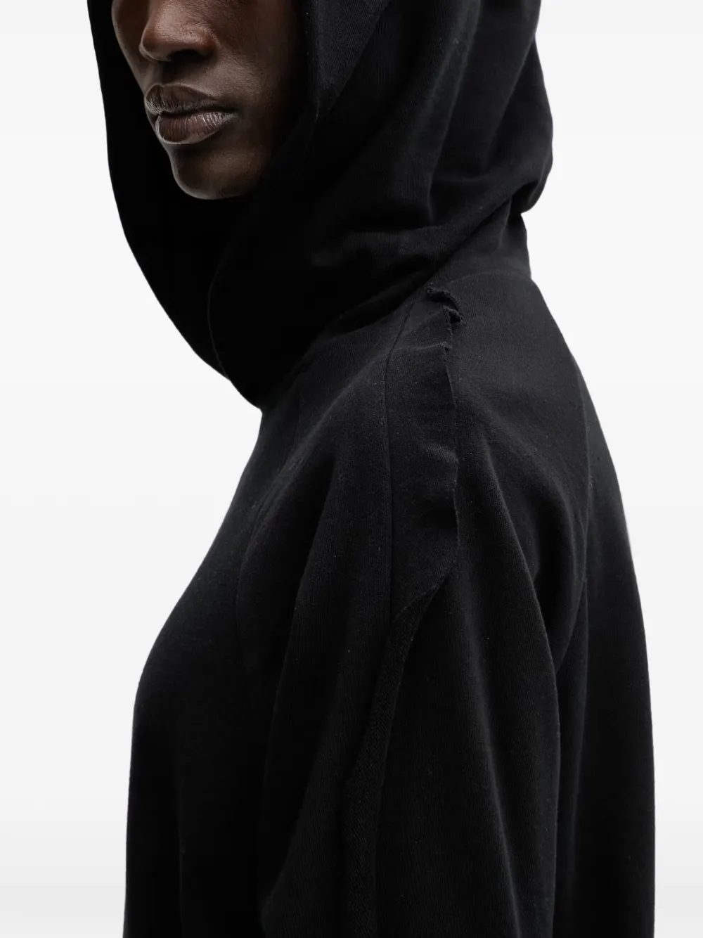 Undercover Hoodie met ruches Zwart