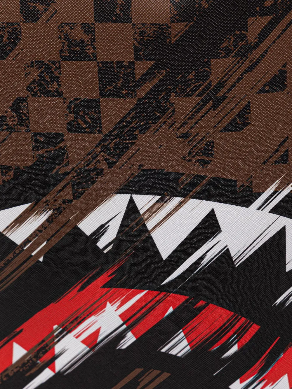 Sprayground Smeared rugzak met haai-print Bruin