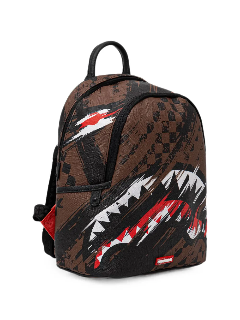 Sprayground Smeared rugzak met haai-print Bruin