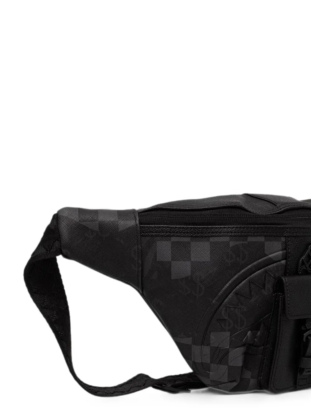 Sprayground Geruite heuptas met haai-detail Zwart