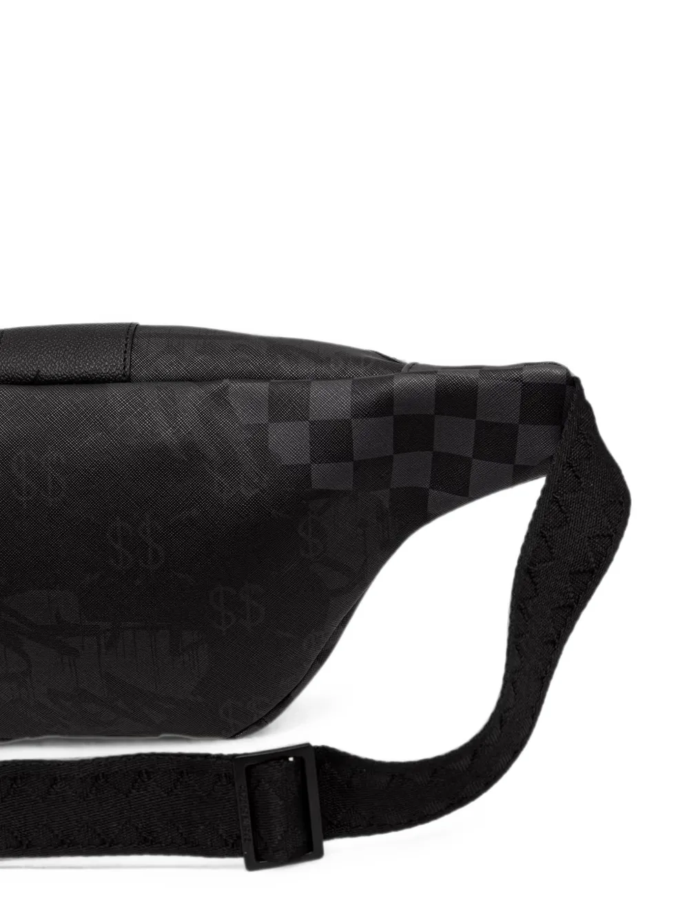 Sprayground Geruite heuptas met haai-detail Zwart