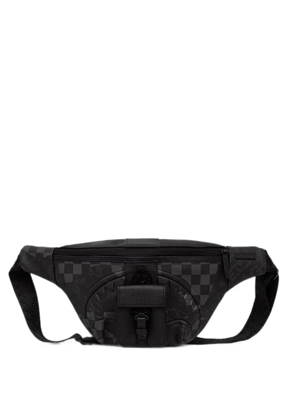 Sprayground check-print shark-mouth belt bag - Nero