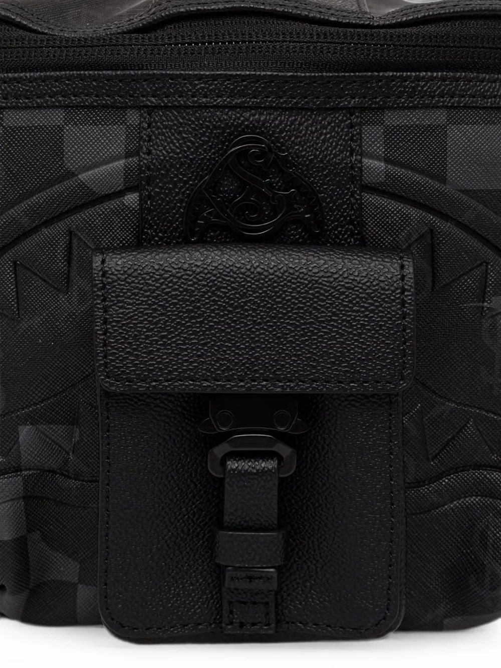 Sprayground Geruite heuptas met haai-detail Zwart
