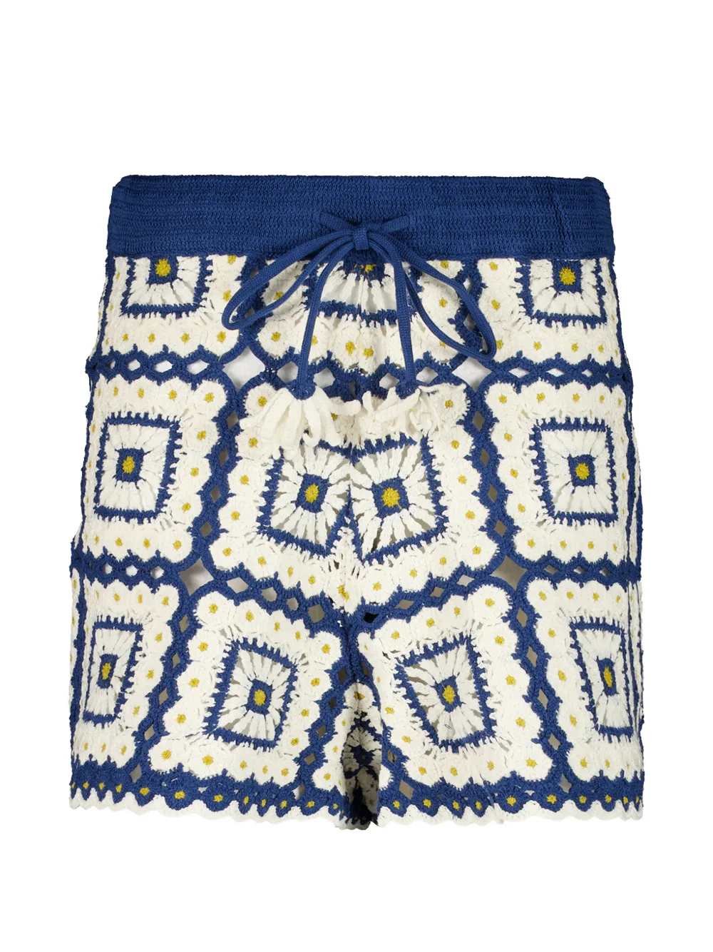 ALEMAIS Dolly patchwork crochet shorts - Blau