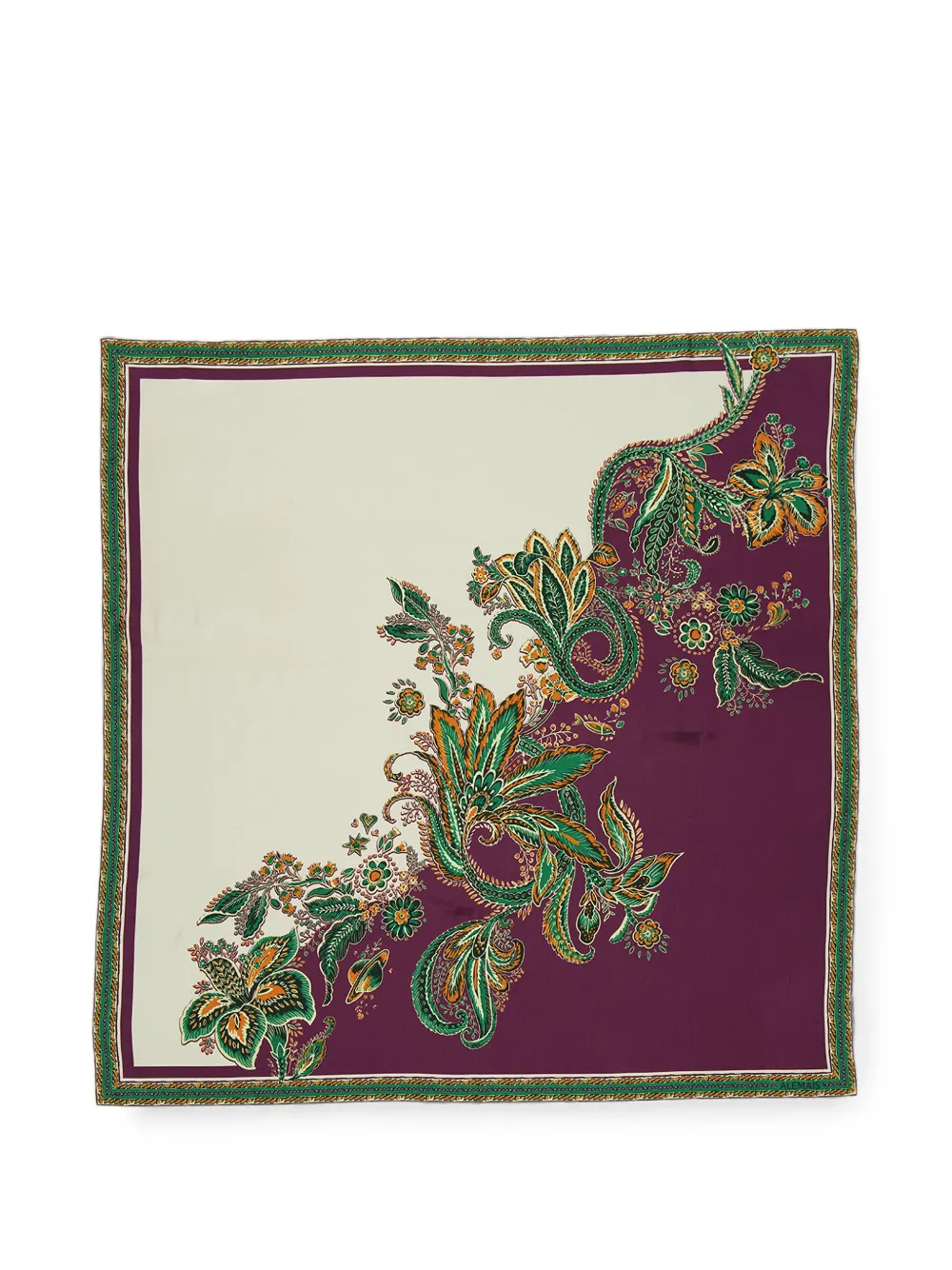 ALEMAIS Ruthie floral-print silk scarf - Toni neutri
