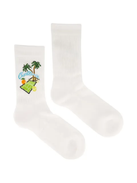 Casablanca Astral Plane logo-intarsia socks