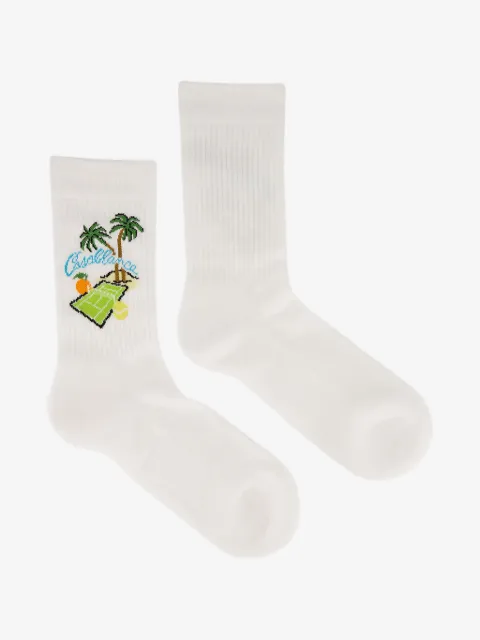 Casablanca Astral Plane logo-intarsia socks