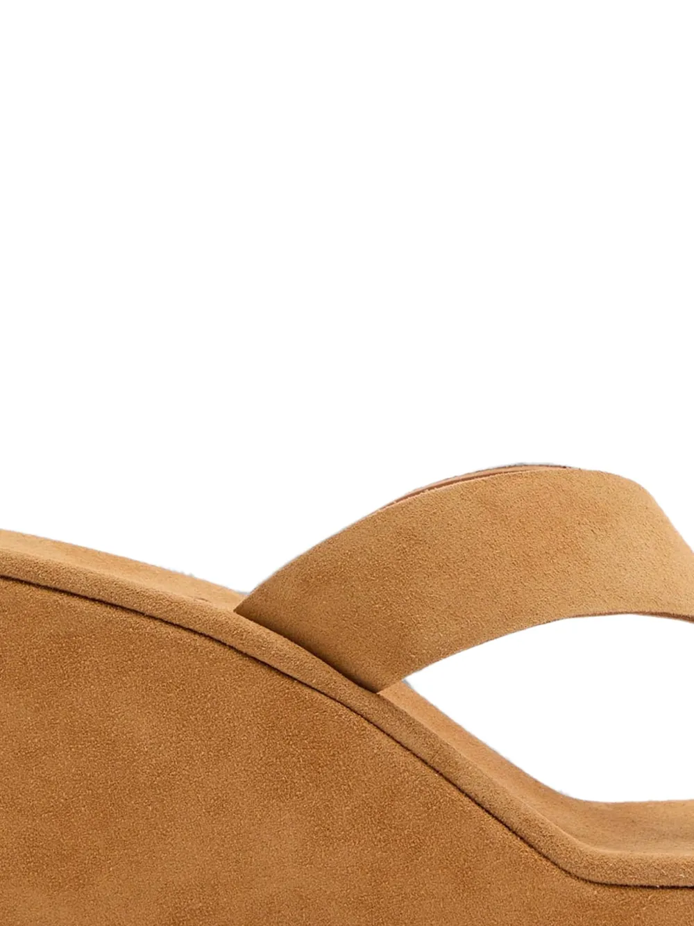 Ancient Greek Sandals suede wedge sandals Beige