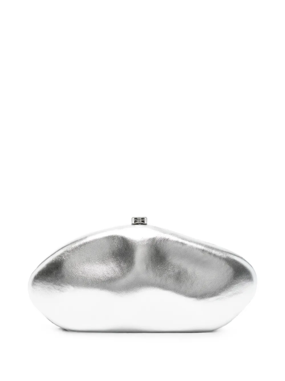 Cult Gaia Thr Caldera metallic-effect pebble clutch bag - Argento