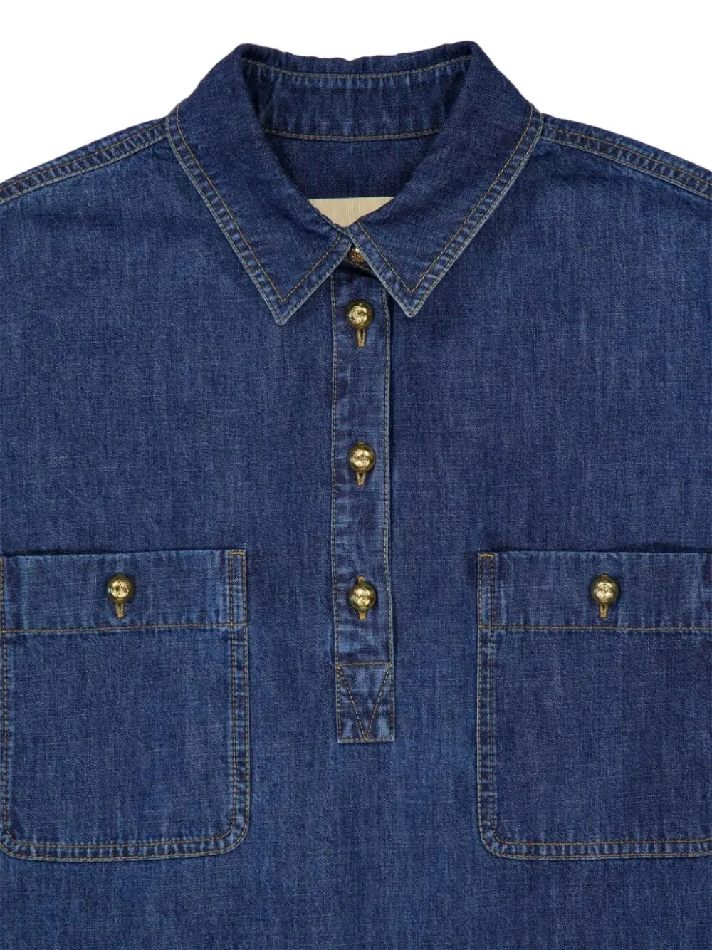 Valentino Garavani Button-up spijkerjurk Blauw
