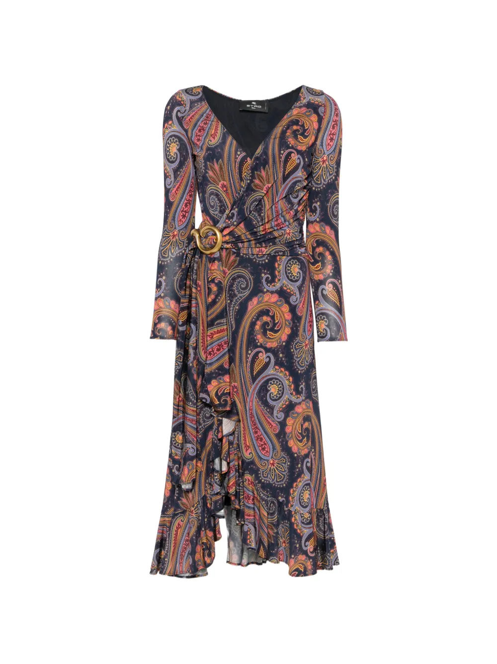 ETRO paisley-print midi dress - Blu