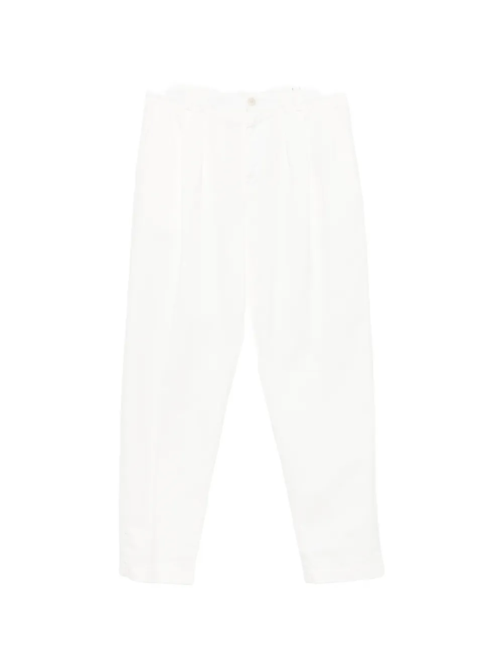 Canali pleated straight-leg trousers - Bianco