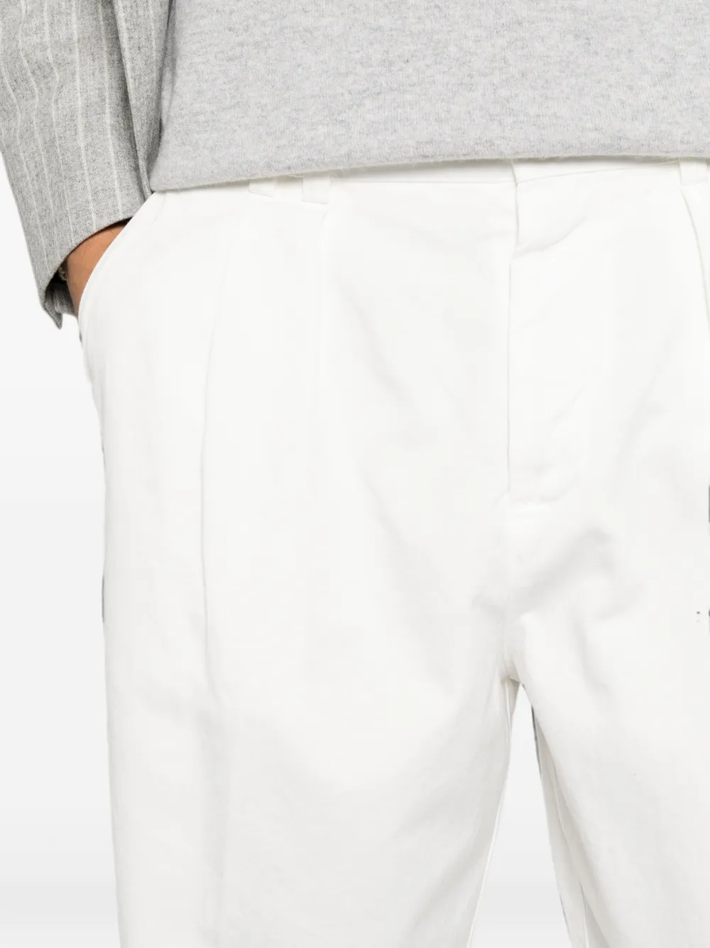 Canali Straight plooibroek Wit