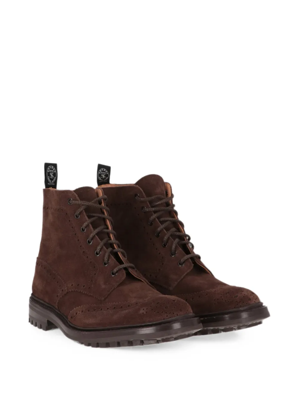 Todd Snyder Desert boots met brogue detail en veters Bruin