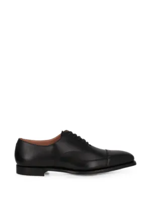 Balenciaga Logo Square Toe Derby Shoes | Black | FARFETCH