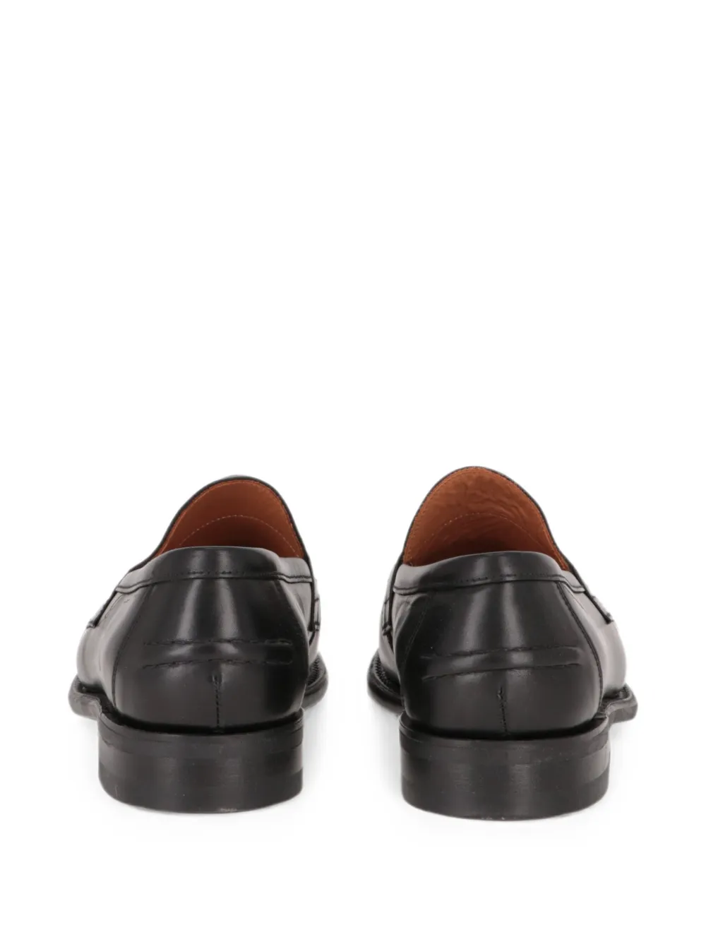 Todd Snyder x Sanders Leren loafers met kwastje Zwart