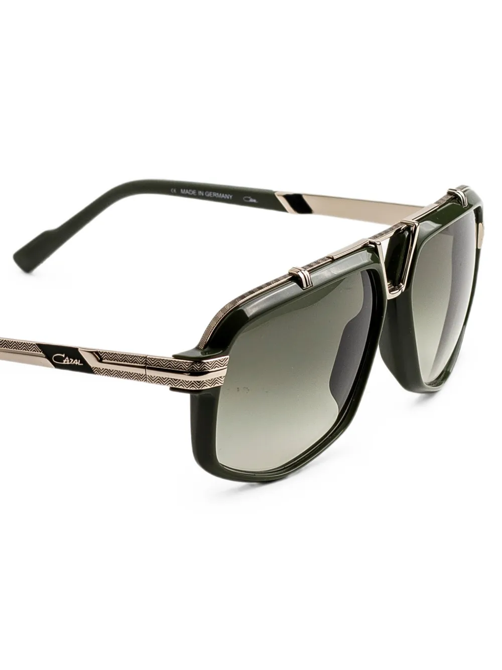Cazal 8049 zonnebril met geometrisch montuur Groen