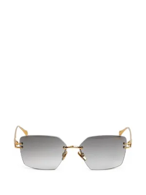 Cazal Rimless geometric-frame Sunglasses | Gold | FARFETCH RO