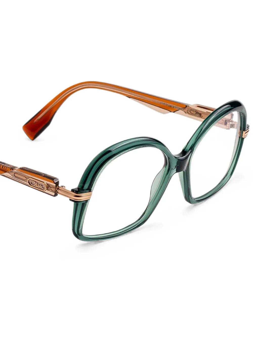 Cazal 5022 bril met geometrisch montuur Groen