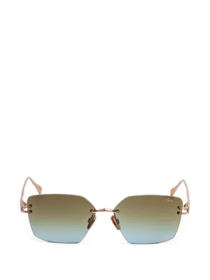 Cazal Rimless oval-frame Sunglasses | Gold | FARFETCH SG