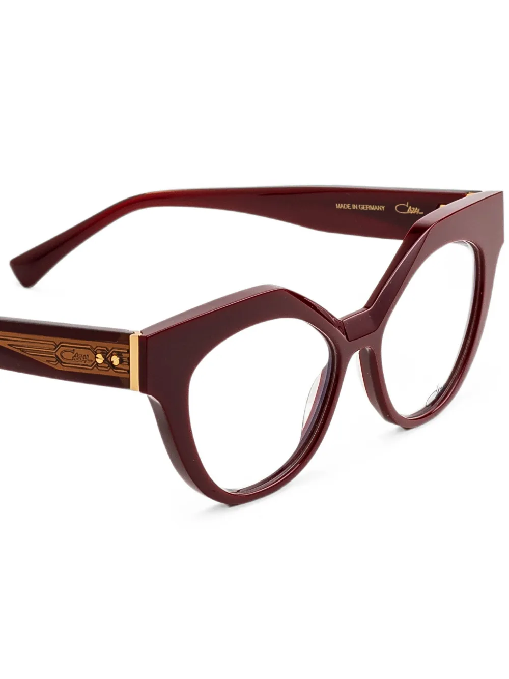 Cazal 5000 bril met geometrisch montuur Rood