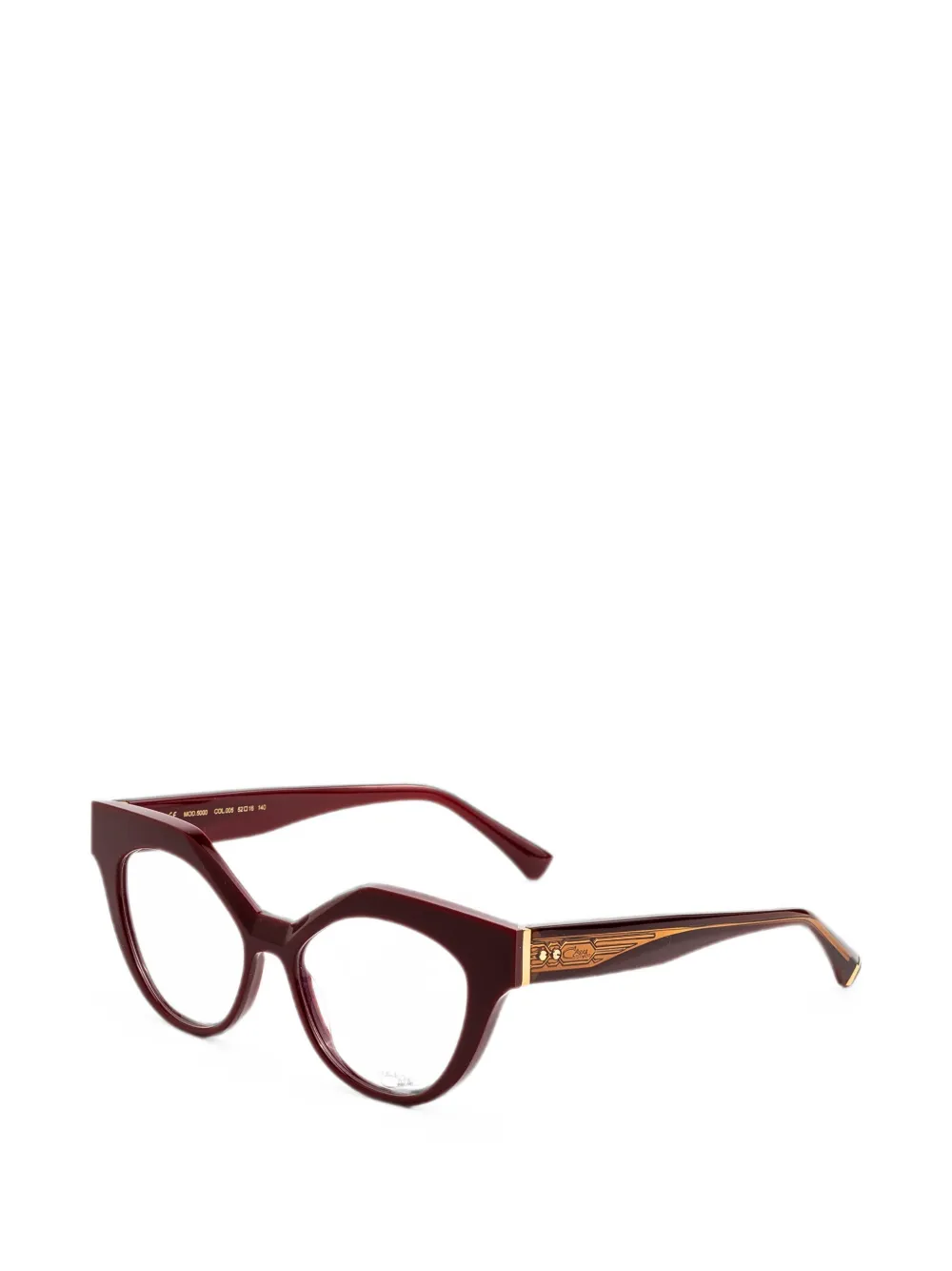Cazal 5000 bril met geometrisch montuur Rood