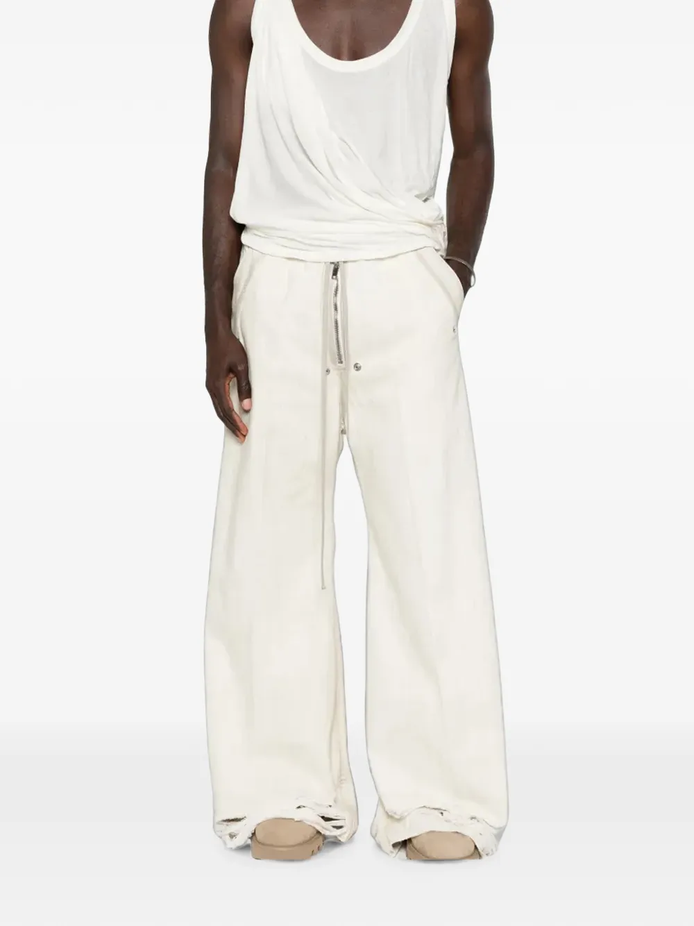 Rick Owens Bela broek met wijde pijpen Wit