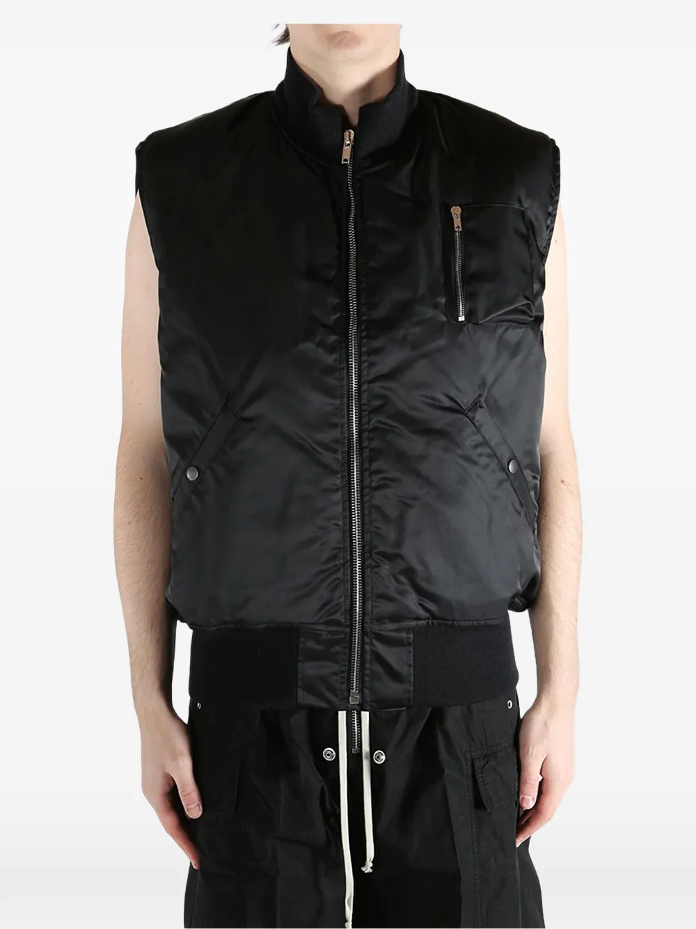 Rick Owens DRKSHDW SL Tankers bodywarmer Zwart