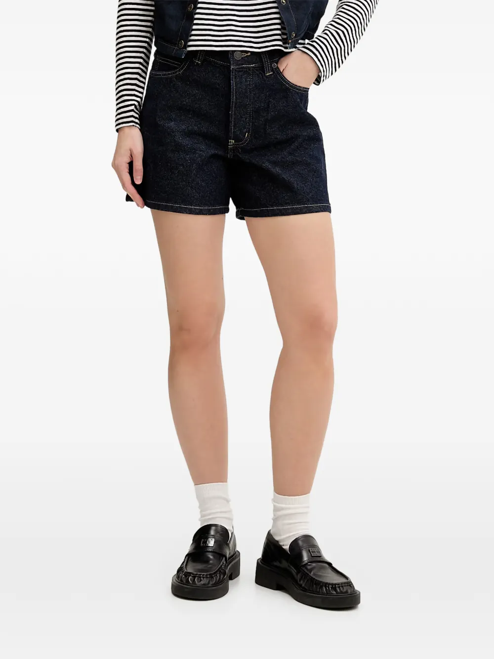 DICKIES 984 contrast-stitch denim shorts - Blau