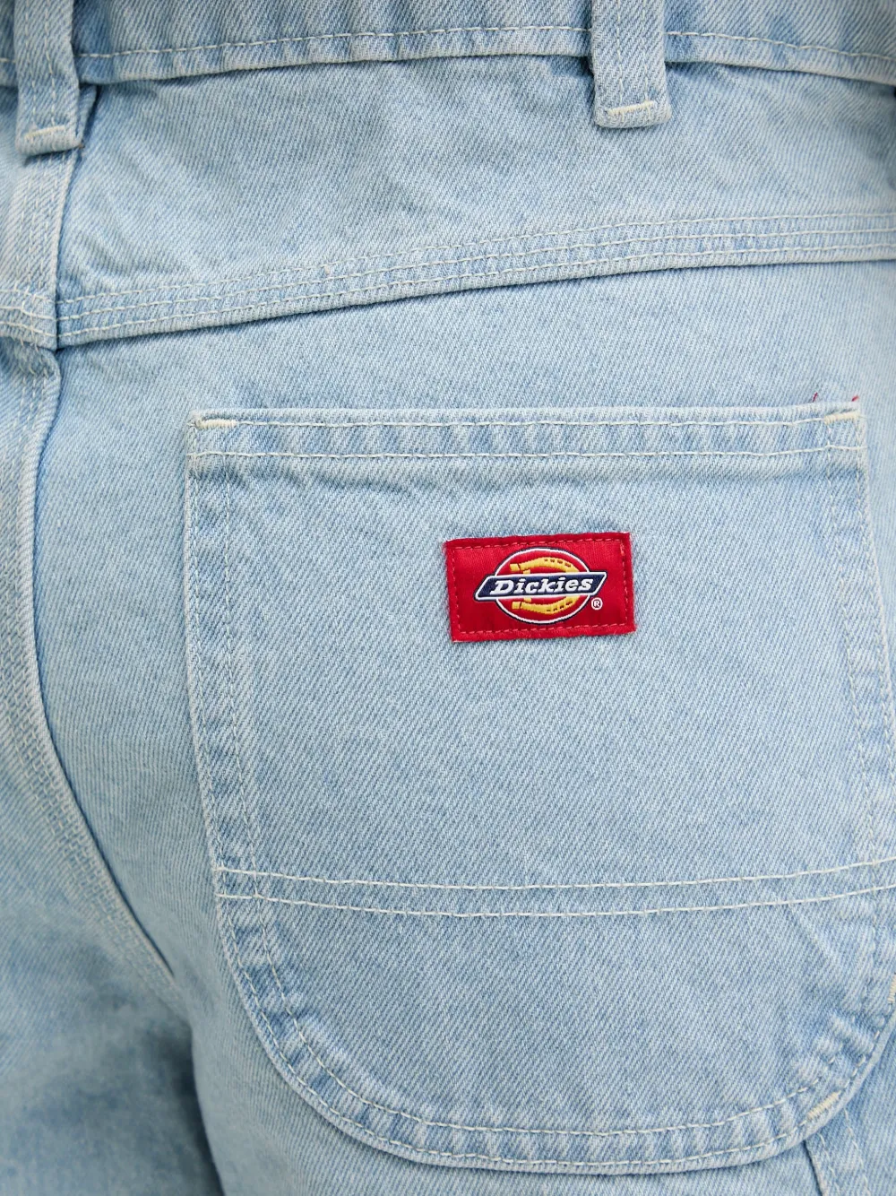 DICKIES 993 denim shorts met logopatch Blauw
