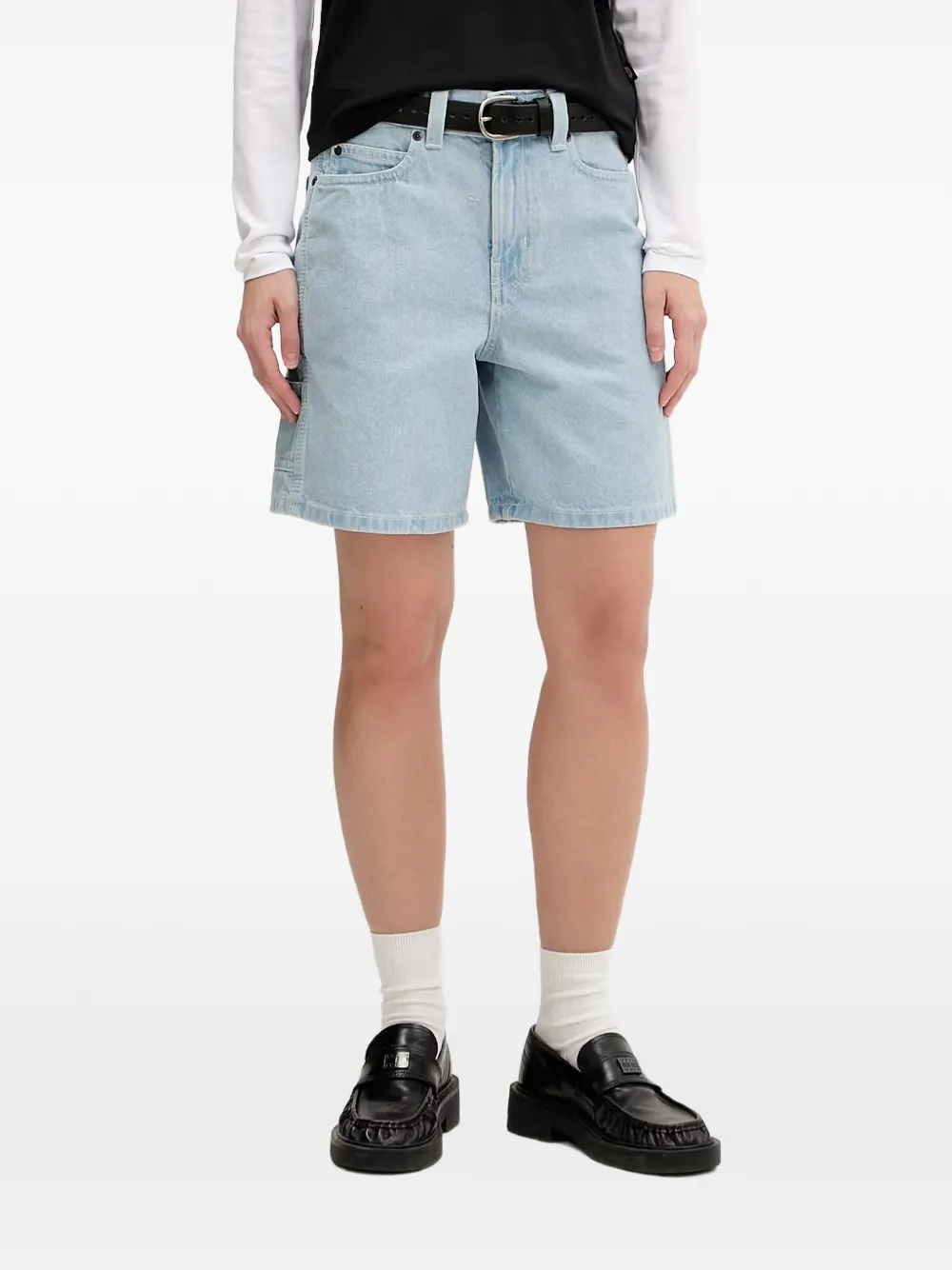 DICKIES 993 logo-patch denim shorts - Blau