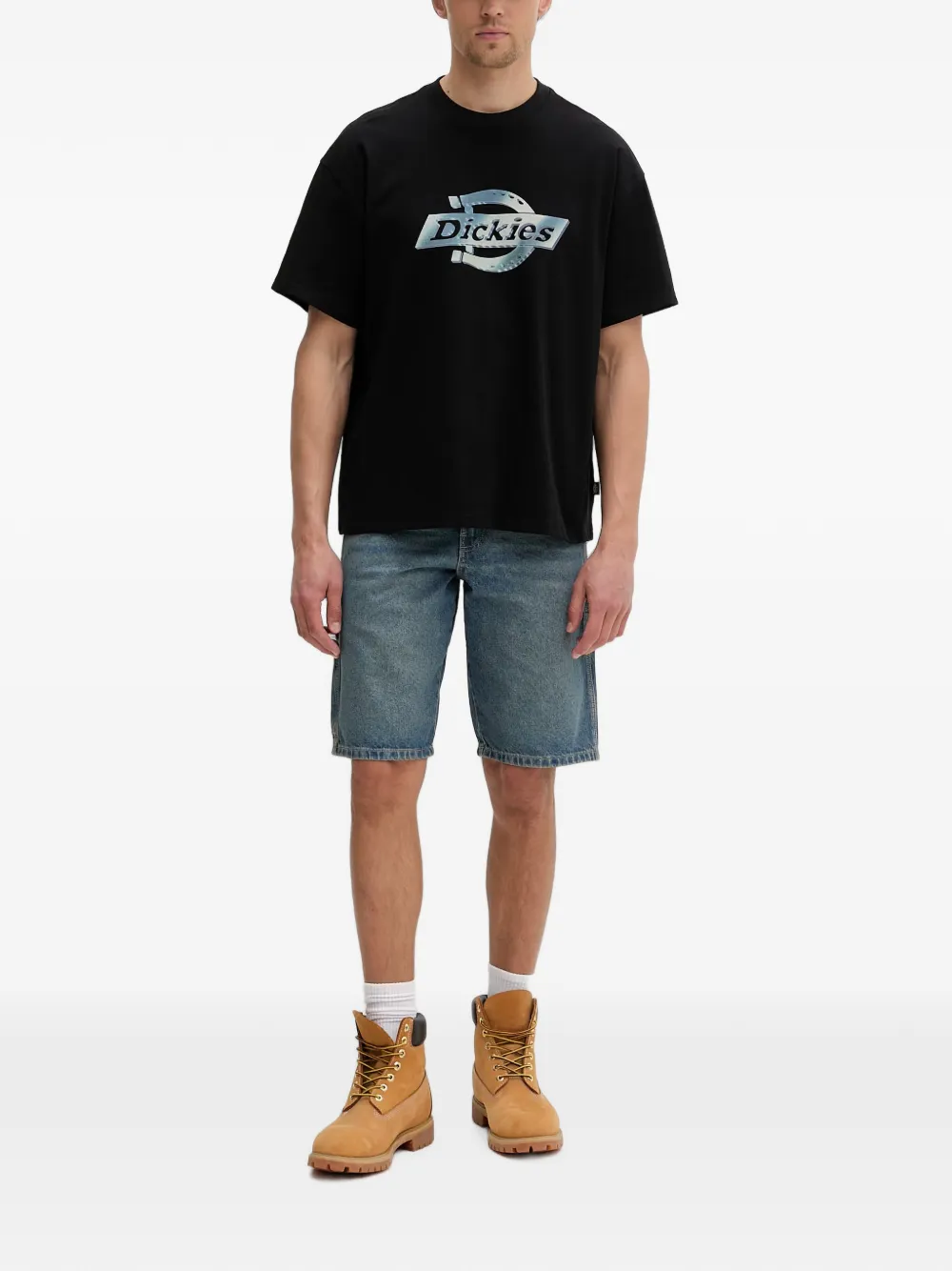 DICKIES Denim shorts in timmermansstijl Blauw
