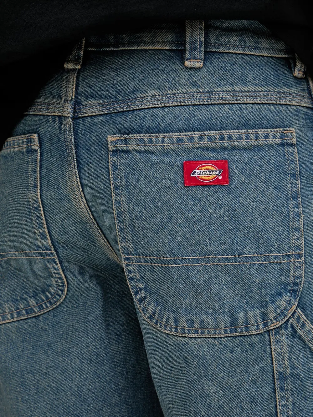 DICKIES Denim shorts in timmermansstijl Blauw