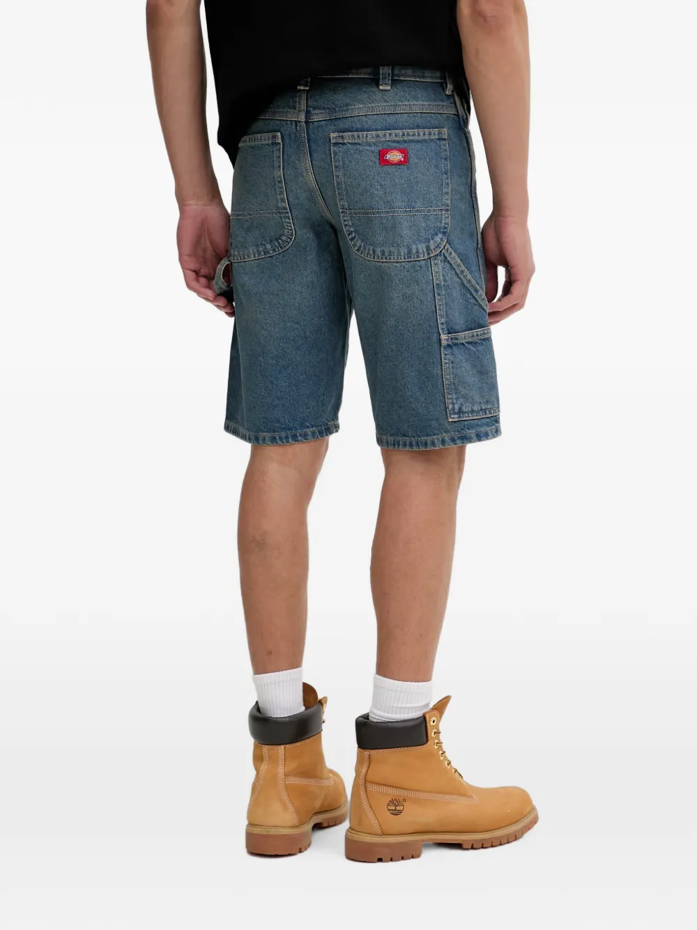 DICKIES Denim shorts in timmermansstijl Blauw